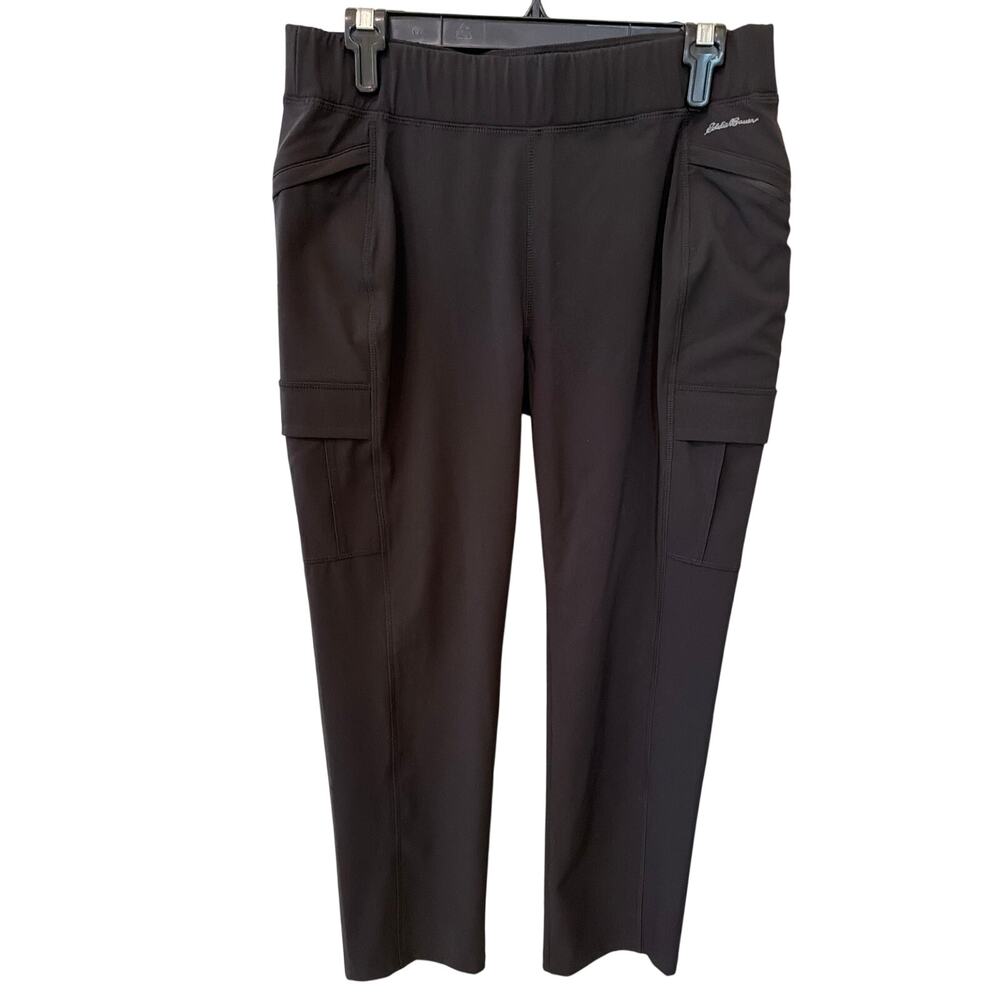 Eddie Bauer Black Cargo Pants Women's Size 8 Pockets Gorpcore Granola Hiking